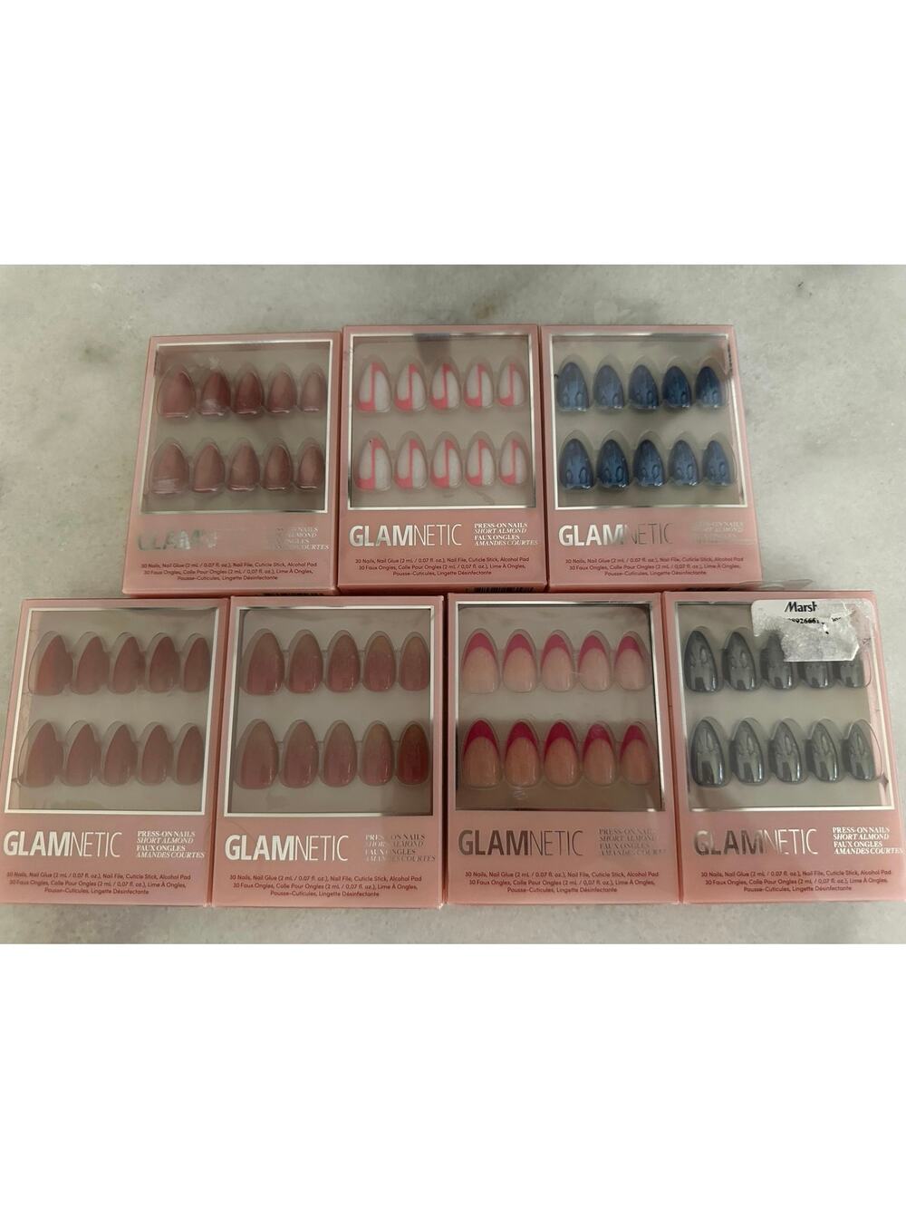 Glamenetic 7-Pack Short Almond Press On Nails